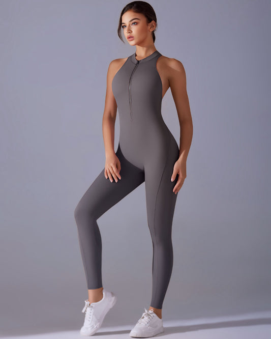 ELISA - Scrunch Jumpsuit - Gray