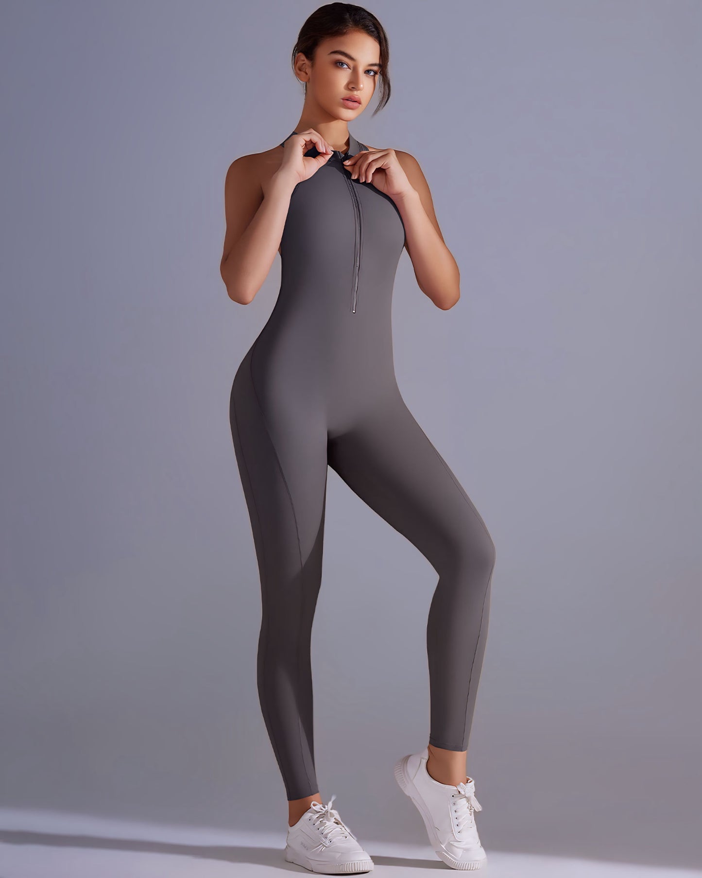 ELISA - Scrunch Jumpsuit - Gray