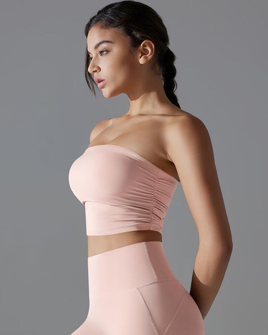 ROSA - Bandeau Crop Top - Pink